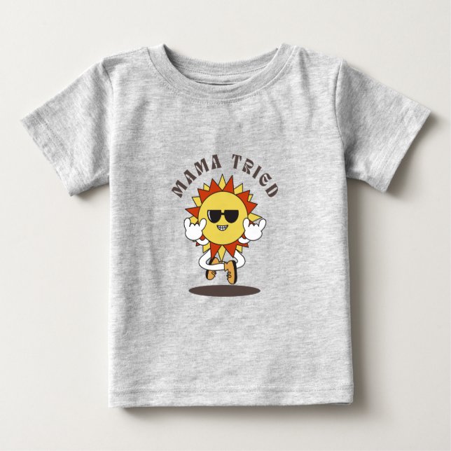Kid t-shirt "mamma försökte" (Framsida)