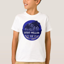 Kidblått handflatan träd (eget namn, semestertshir tee