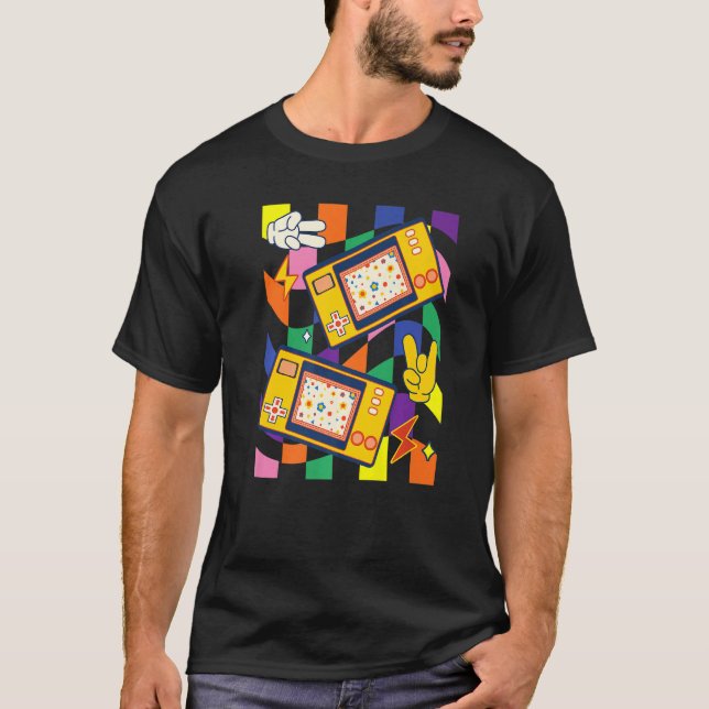 Kidcore Aesthetic Game Console Fabric Patches Alt T Shirt (Framsida)
