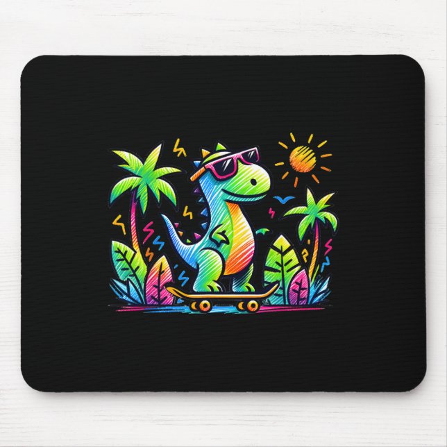 Kidcore-estetisk dinosaurie skateboard-doodle Al Musmatta (Framsidan)
