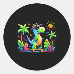 Kidcore Estetisk Dinosaurie Skateboard-doodle Al Runt Klistermärke