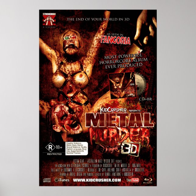 KidCrusher - Metall Murder 3D (16 x 24) Poster (Framsidan)
