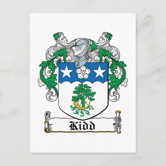Kidd Family Crest Vykort (Framsida)