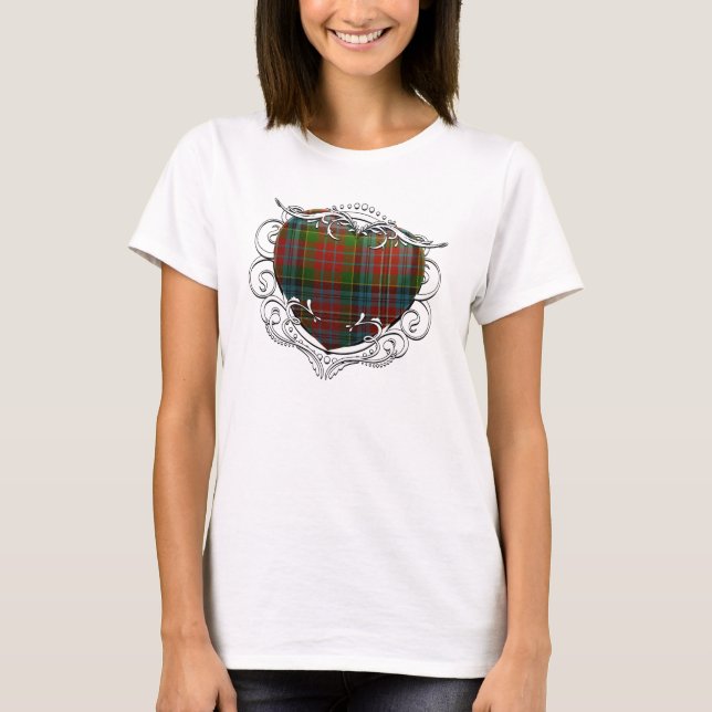 Kidd Tartan Heart T Shirt (Framsida)