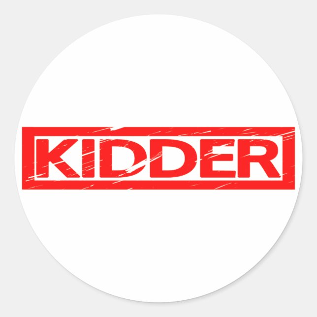 Kidder Frimärke Runt Klistermärke (Framsida)