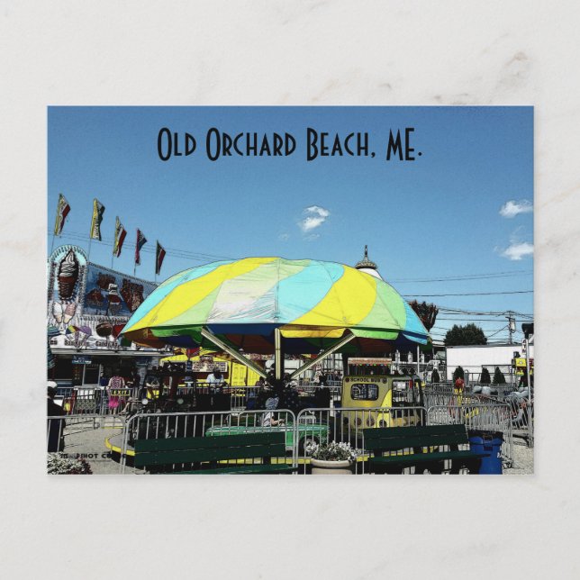 Kiddes Car och Lastbil Amusement Park Ride Vykort (Framsida)