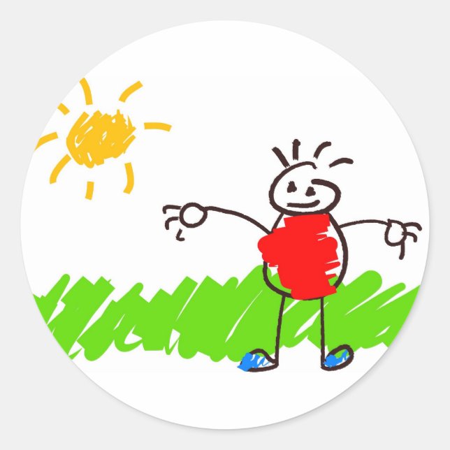 Kiddie Art Runt Klistermärke (Framsida)