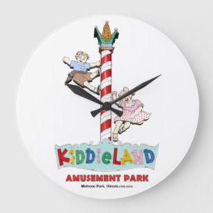 Kiddieland Melrose Park, IL, Pole Sign Stor Klocka
