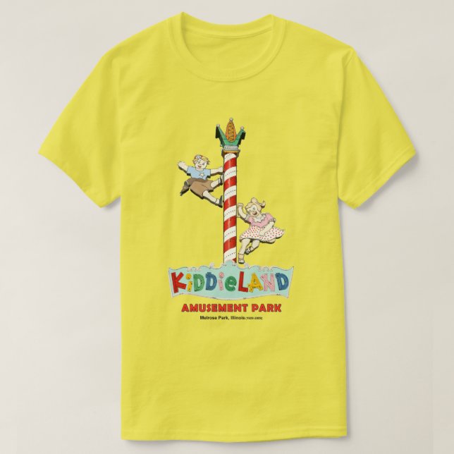 Kiddieland Melrose Park, IL, Pole Sign T Shirt (Design framsida)