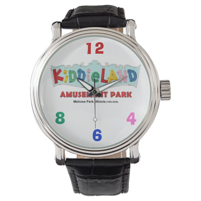 Kiddieland Melrose Park, IL, Text Sign Armbandsur (Framsida)