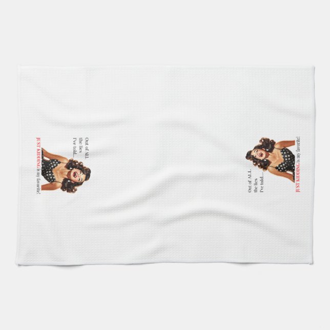 Kidding är My Favorite Ljug Kitchen Towel Kökshandduk (Horisontell)
