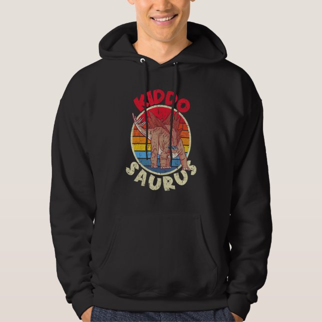 Kiddo Saurus I Stegosaurus Stenops I Family Matchi Hoodie (Framsida)