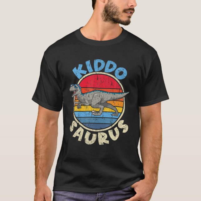 Kiddo Saurus I Velociraptor I Family Matching T Shirt (Framsida)