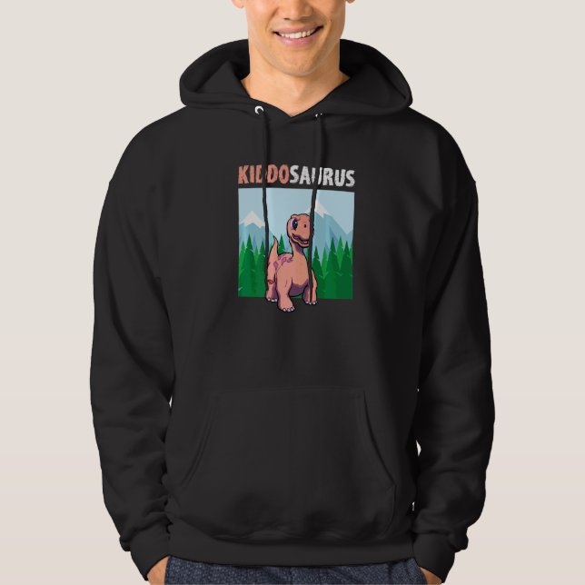 Kiddosaurus Dinosaur Cute Kiddo Apatosaurus 1 Hoodie (Framsida)