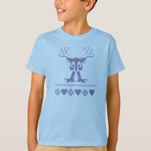 Kidkläder med nordisk stil mönster och hjort t shirt