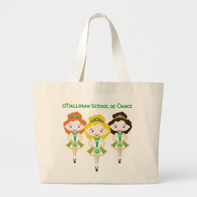KIDLETS-grupp för irish dancer-danksäck (TRIO) Jumbo Tygkasse (Framsidan)