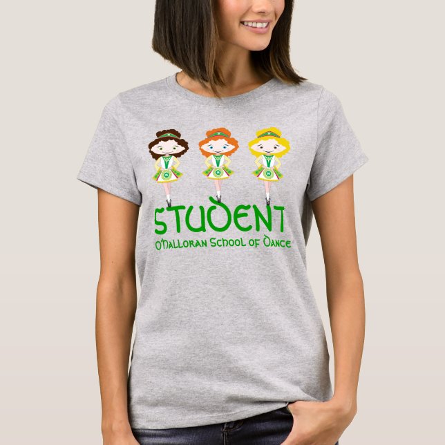 KIDLETS irish dancer-dansskolan student T Shirt (Framsida)