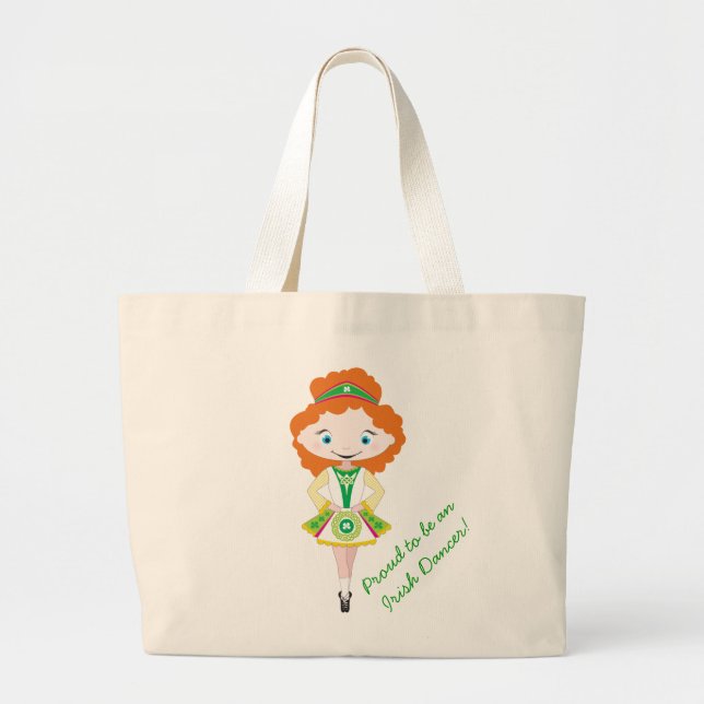 KIDLETS: Rödhår i irländsk dansare med påse Jumbo Tygkasse (Framsidan)