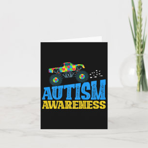 Kidmonster Lastbil Puzzle Biet Autism Awareness B Kort