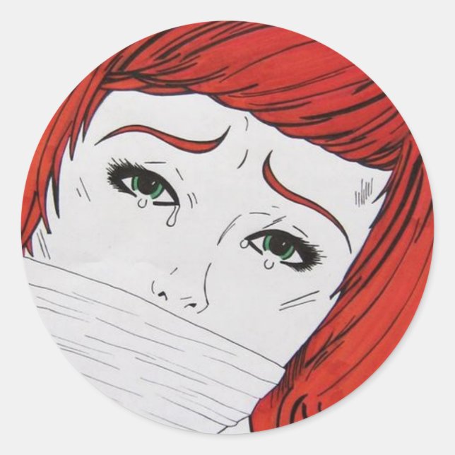 Kidnappad dekal runt klistermärke (Framsida)