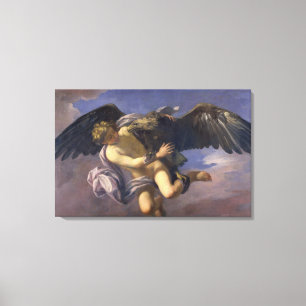 Kidnappningen av Ganymede, 1700 (olja på kanfas) Canvastryck