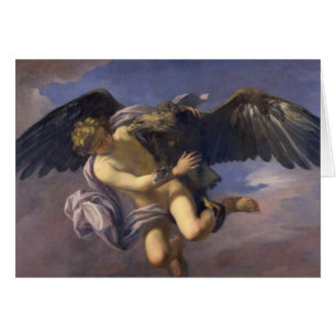 Kidnappningen av Ganymede, 1700 (olja på kanfas) Hälsningskort