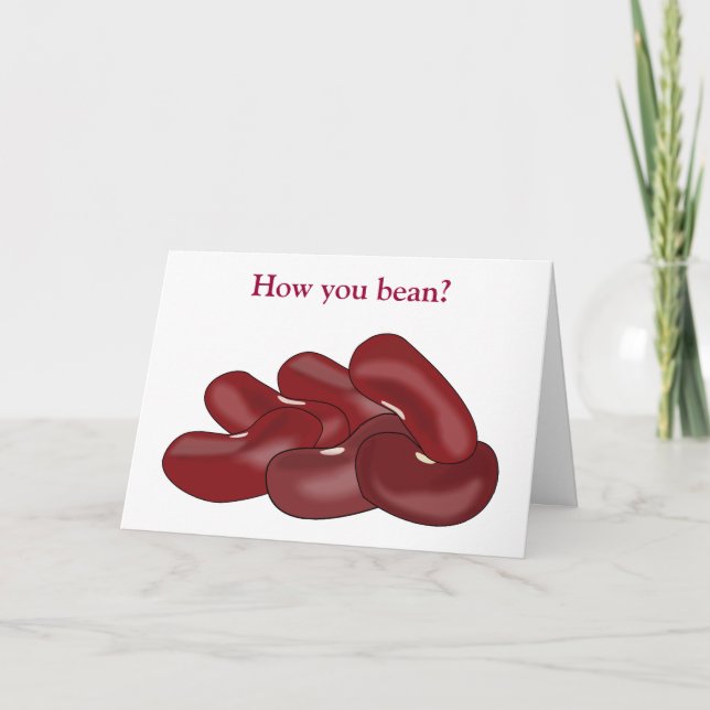 Kidney Beans Funny Veggie Älskare hur du var Kort (Framsida)