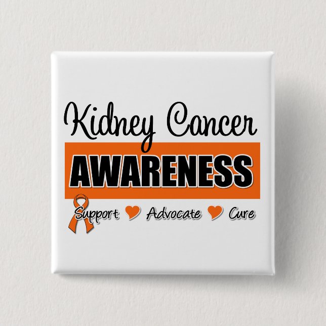 Kidney Cancer Awareness Badge Knapp (Framsida)