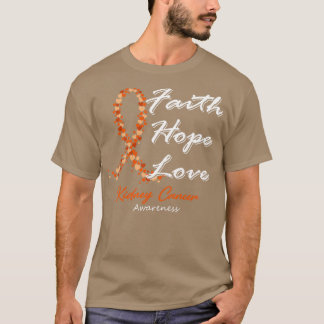 Kidney Cancer Awareness Hope Kärlek i detta Fa T Shirt