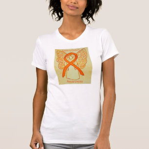 Kidney Cancer Awareness Ribbon Angel Anpassningsba T Shirt