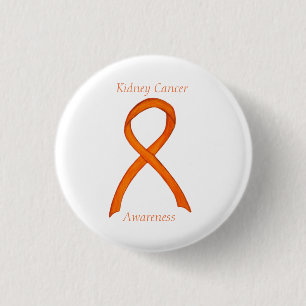 Kidney Cancer Awareness Ribbon Anpassningsbar Pin Knapp