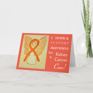 Kidney Cancer Awareness Ribbon Greeting Card Kort