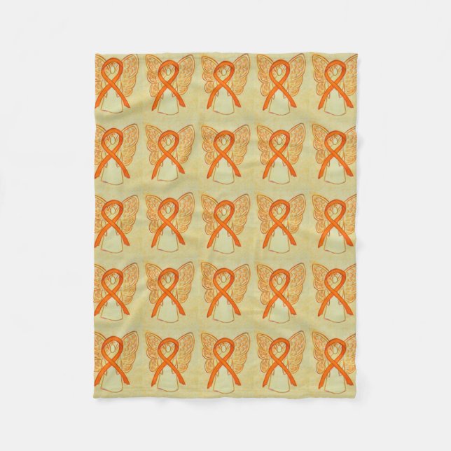 Kidney Cancer Awareness Ribbon Soft Fleece Blanket (Framsidan)