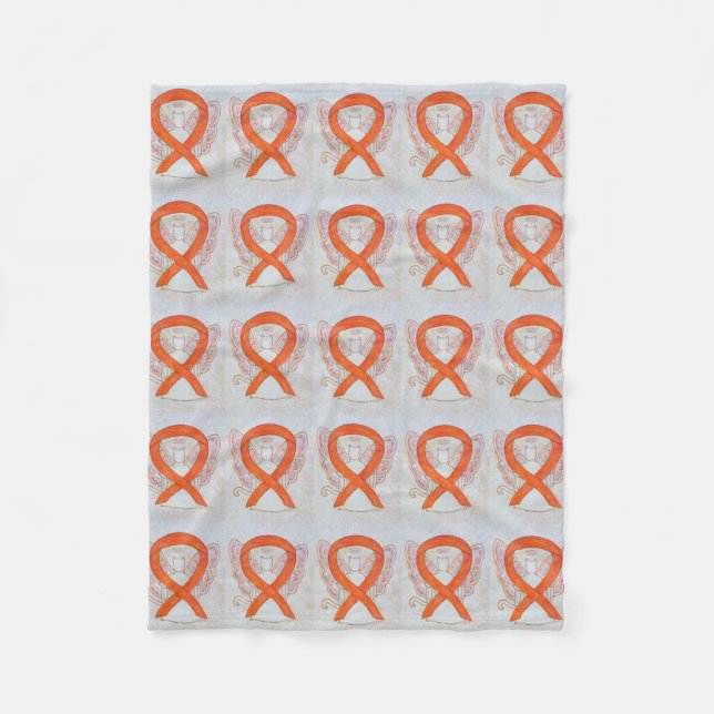 Kidney Cancer Awareness Ribbon Soft Fleece Blanket (Framsidan)