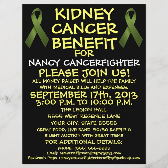 Kidney Cancer Benefit Flyer (Framsidan)