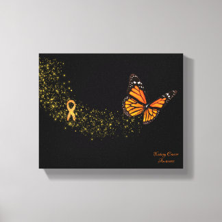 Kidney Cancer Butterfly Canvastryck