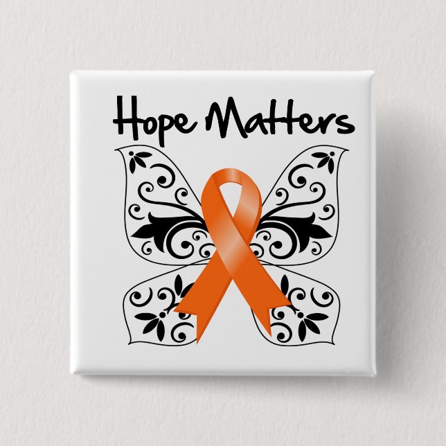 Kidney Cancer Hope Matters (Orange Ribbon) Knapp (Framsida)