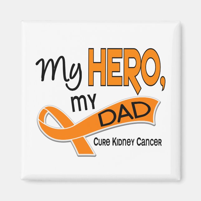 Kidney Cancer MY HERO MY PAPPA 42 Magnet (Framsidan)