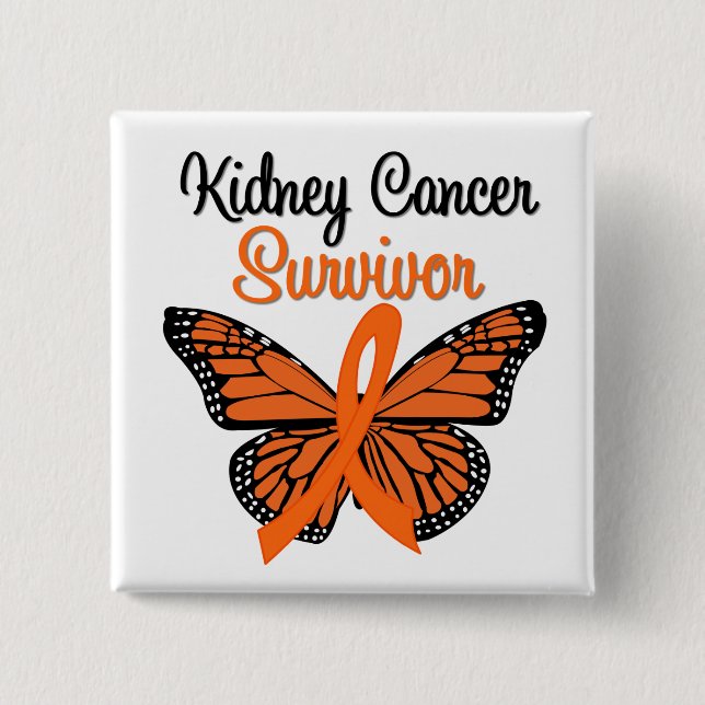 Kidney Cancer SURVIVOR Butterfly Knapp (Framsida)
