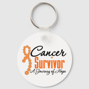 Kidney Cancer Survivor Journey Orange Ribbon Nyckelring