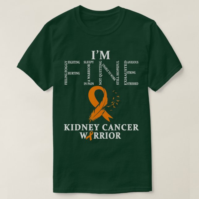 Kidney Cancer Warrior Jag är Bra    1  T Shirt (Design framsida)
