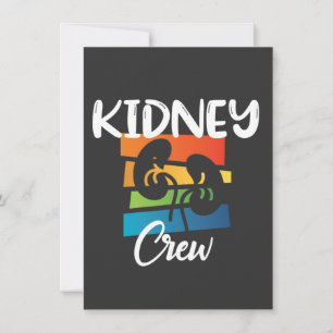 Kidney Crew Dialysis Nephrology Kidney Squad Anteckningskort