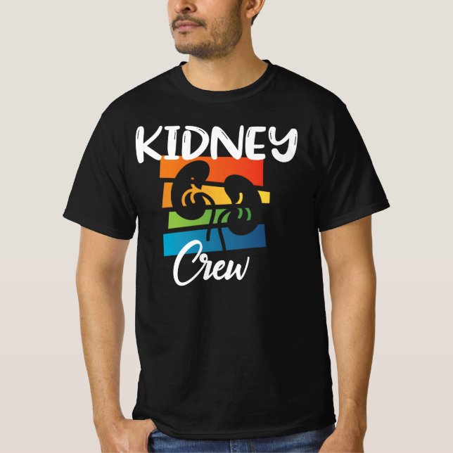 Kidney Crew Dialysis Nephrology Kidney Squad T Shirt (Framsida)