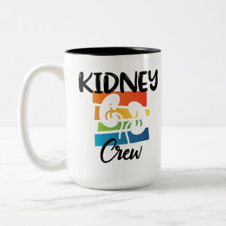 Kidney Crew Dialysis Nephrology Kidney Squad Två-Tonad Mugg