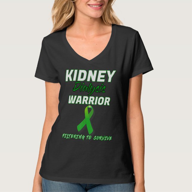 Kidney Dialys Warrior Hemodialysis Peritoneal Su T Shirt (Framsida)