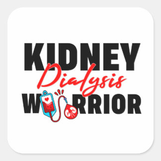 Kidney Dialys Warrior Kidney Recipient Fyrkantigt Klistermärke