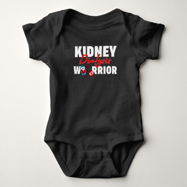 Kidney Dialysis Warrior Kidney Recipient Matching T Shirt (Framsida)