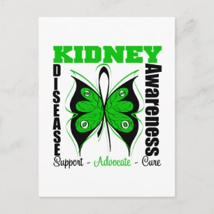 Kidney Disease Awareness Butterfly Vykort