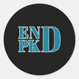 Kidney Disease Awareness End PKd Fight Runt Klistermärke