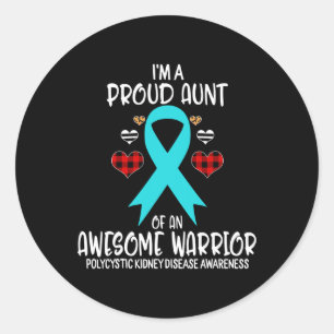 Kidney Disease Awareness Jag är stolt över Aweso M Runt Klistermärke